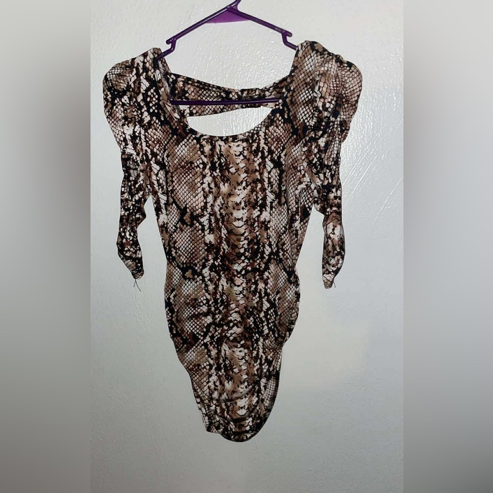 Snakeskin Print Bodysuit